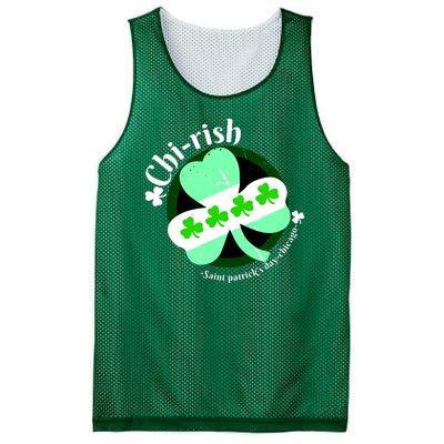 ChiRish St. Patrick's Day Chicago Irish Clover Mesh Reversible Basketball Jersey Tank