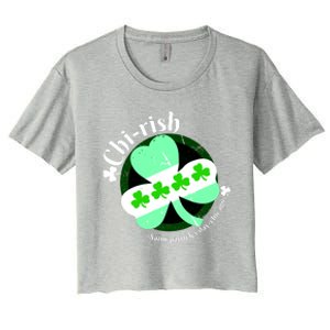 ChiRish St. Patrick's Day Chicago Irish Clover Women's Crop Top Tee