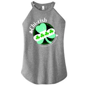 ChiRish St. Patrick's Day Chicago Irish Clover Women's Perfect Tri Rocker Tank