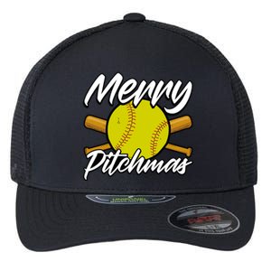 Christmas Softball Player Santa Claus Xmas Day Sport Cute Gift Flexfit Unipanel Trucker Cap