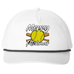 Christmas Softball Player Santa Claus Xmas Day Sport Cute Gift Snapback Five-Panel Rope Hat