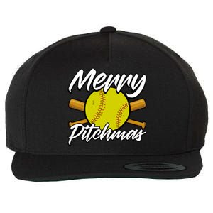 Christmas Softball Player Santa Claus Xmas Day Sport Cute Gift Wool Snapback Cap