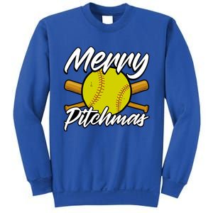 Christmas Softball Player Santa Claus Xmas Day Sport Cute Gift Sweatshirt