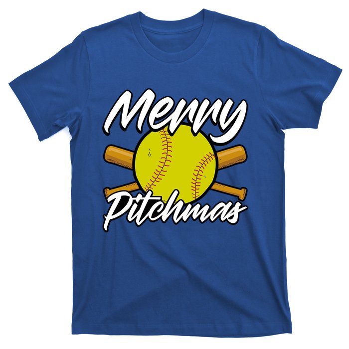 Christmas Softball Player Santa Claus Xmas Day Sport Cute Gift T-Shirt