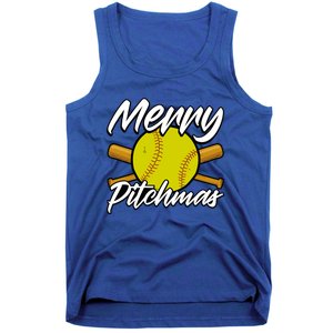 Christmas Softball Player Santa Claus Xmas Day Sport Cute Gift Tank Top