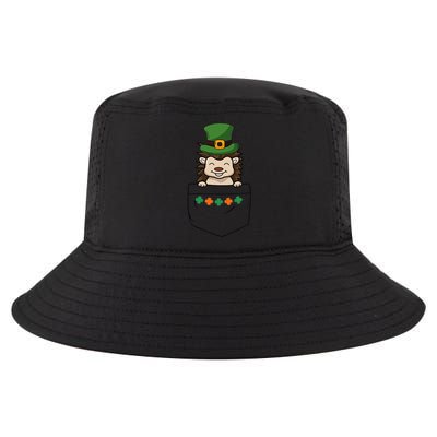 Cute Saint Patrick's Day Porcupine With Green Hat In Pocket Cool Comfort Performance Bucket Hat