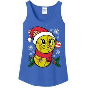 Christmas Softball Player Santa Claus Xmas Day Sport Gift Ladies Essential Tank