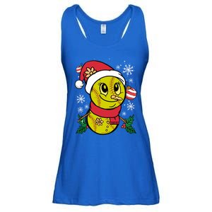 Christmas Softball Player Santa Claus Xmas Day Sport Gift Ladies Essential Flowy Tank