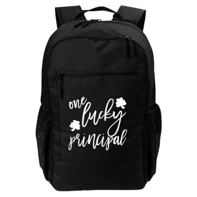 Cute St Patricks Day One Lucky Principal Of School Daily Commute Backpack
