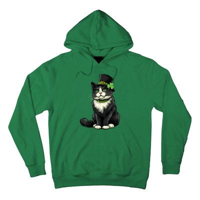 Cat St Patricks Day Shamrock Irish Hoodie