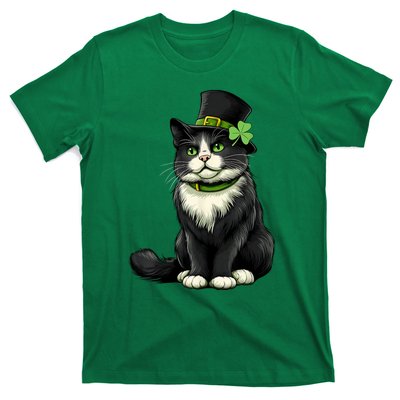 Cat St Patricks Day Shamrock Irish T-Shirt