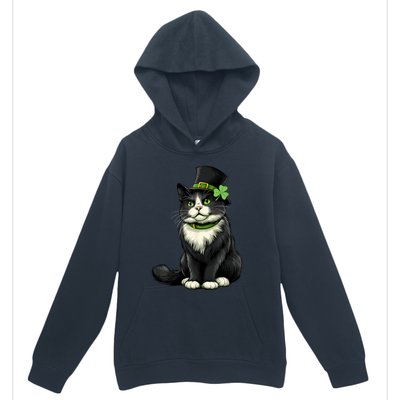 Cat St Patricks Day Shamrock Irish Urban Pullover Hoodie