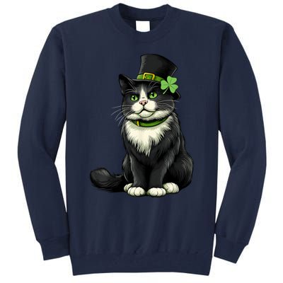 Cat St Patricks Day Shamrock Irish Tall Sweatshirt