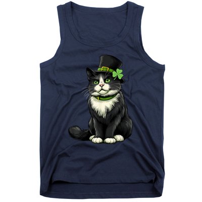 Cat St Patricks Day Shamrock Irish Tank Top