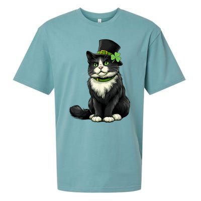 Cat St Patricks Day Shamrock Irish Sueded Cloud Jersey T-Shirt