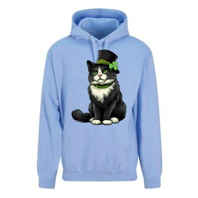 Cat St Patricks Day Shamrock Irish Unisex Surf Hoodie