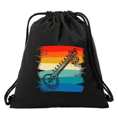 Classic Sitar Player Instrument Drawstring Bag
