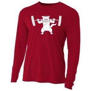 Cat Squat Powerlifting Cool Cooling Performance Long Sleeve Crew