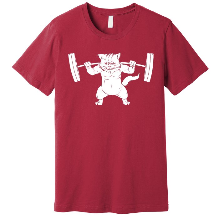 Cat Squat Powerlifting Cool Premium T-Shirt