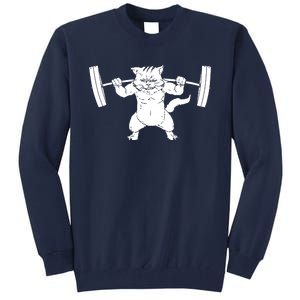 Cat Squat Powerlifting Cool Tall Sweatshirt