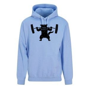 Cat Squat Powerlifting Cool Unisex Surf Hoodie