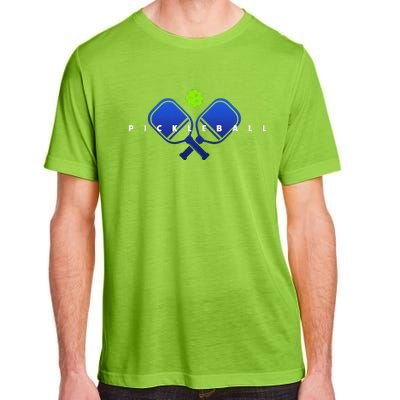 Cool Stylized Pickleball With Paddles And Ball Pickleball Adult ChromaSoft Performance T-Shirt