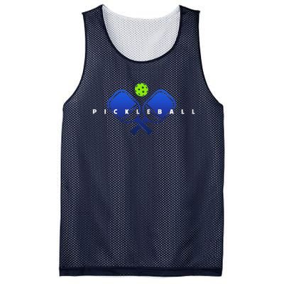 Cool Stylized Pickleball With Paddles And Ball Pickleball Mesh Reversible Basketball Jersey Tank