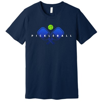 Cool Stylized Pickleball With Paddles And Ball Pickleball Premium T-Shirt