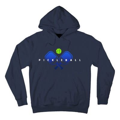 Cool Stylized Pickleball With Paddles And Ball Pickleball Tall Hoodie