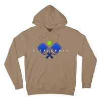 Cool Stylized Pickleball With Paddles And Ball Pickleball Hoodie