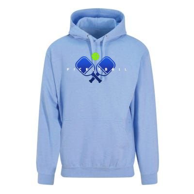 Cool Stylized Pickleball With Paddles And Ball Pickleball Unisex Surf Hoodie