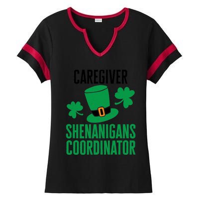 Caregiver St. Patricks Day Shenanigans Coordinator Premium Ladies Halftime Notch Neck Tee