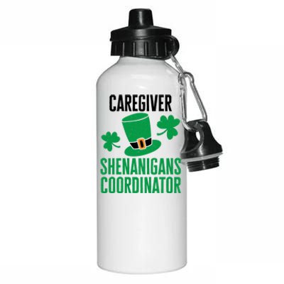 Caregiver St. Patricks Day Shenanigans Coordinator Premium Aluminum Water Bottle 