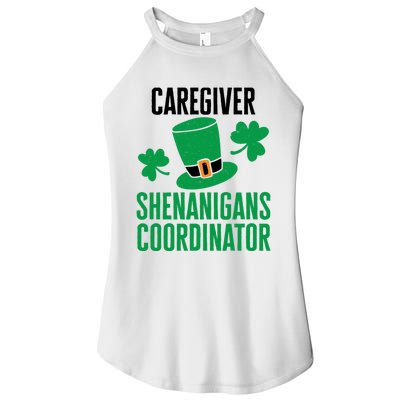 Caregiver St. Patricks Day Shenanigans Coordinator Premium Women’s Perfect Tri Rocker Tank