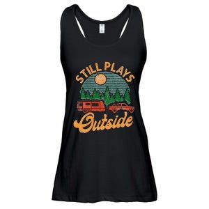 Camping Still Plays Outside Caravan Rv Trailer Ladies Essential Flowy Tank