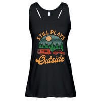 Camping Still Plays Outside Caravan Rv Trailer Ladies Essential Flowy Tank