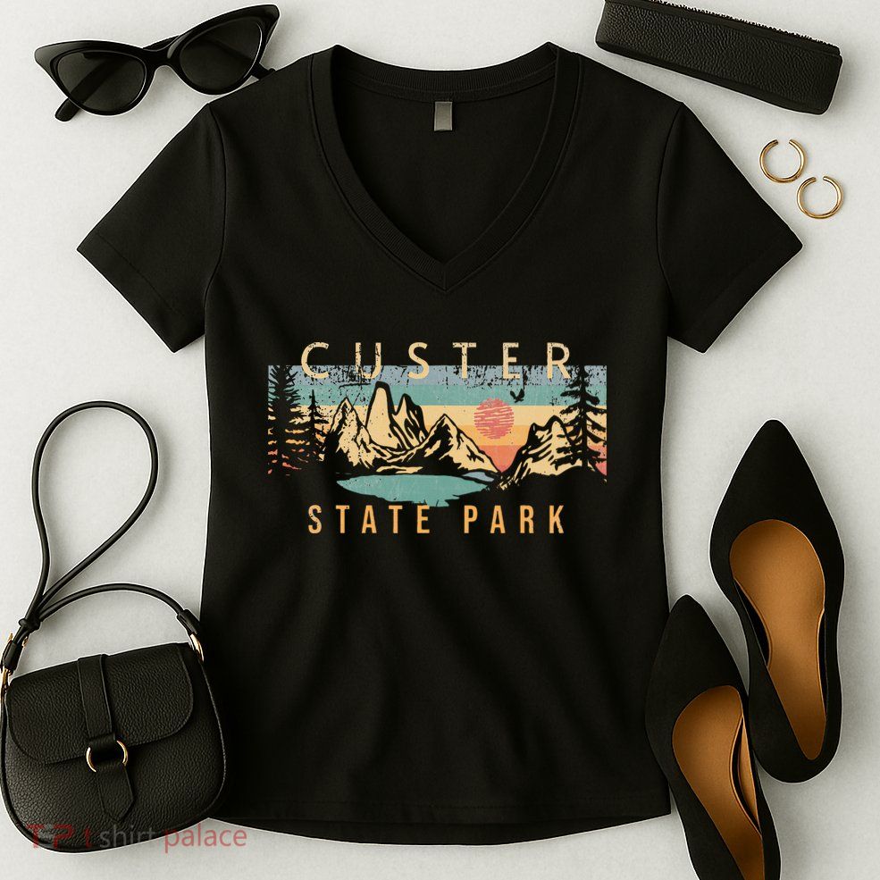 Custer State Park Women's V-Neck T-Shirt