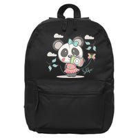 Cute Selfie Panda Girl 16 in Basic Backpack
