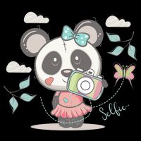 Cute Selfie Panda Girl 16 in Basic Backpack