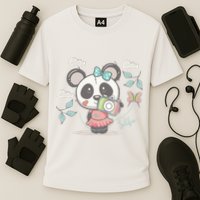 Cute Selfie Panda Girl Cooling Performance Crew T-Shirt