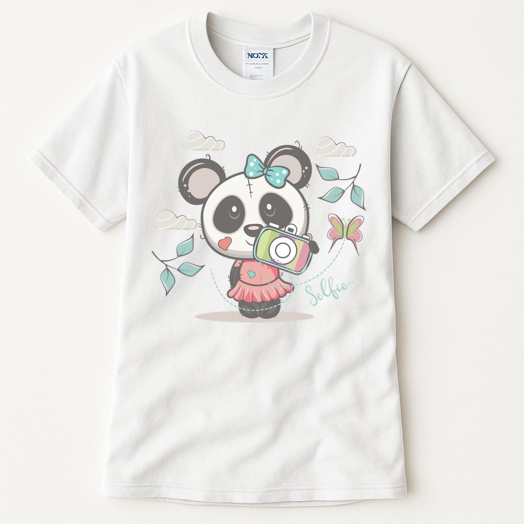 Cute Selfie Panda Girl Tall T-Shirt