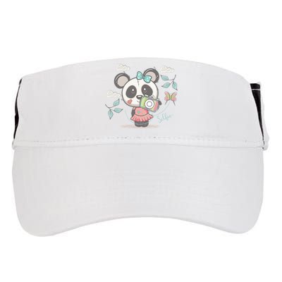 Cute Selfie Panda Girl Adult Drive Performance Visor