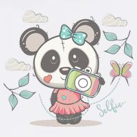 Cute Selfie Panda Girl Adult Drive Performance Visor