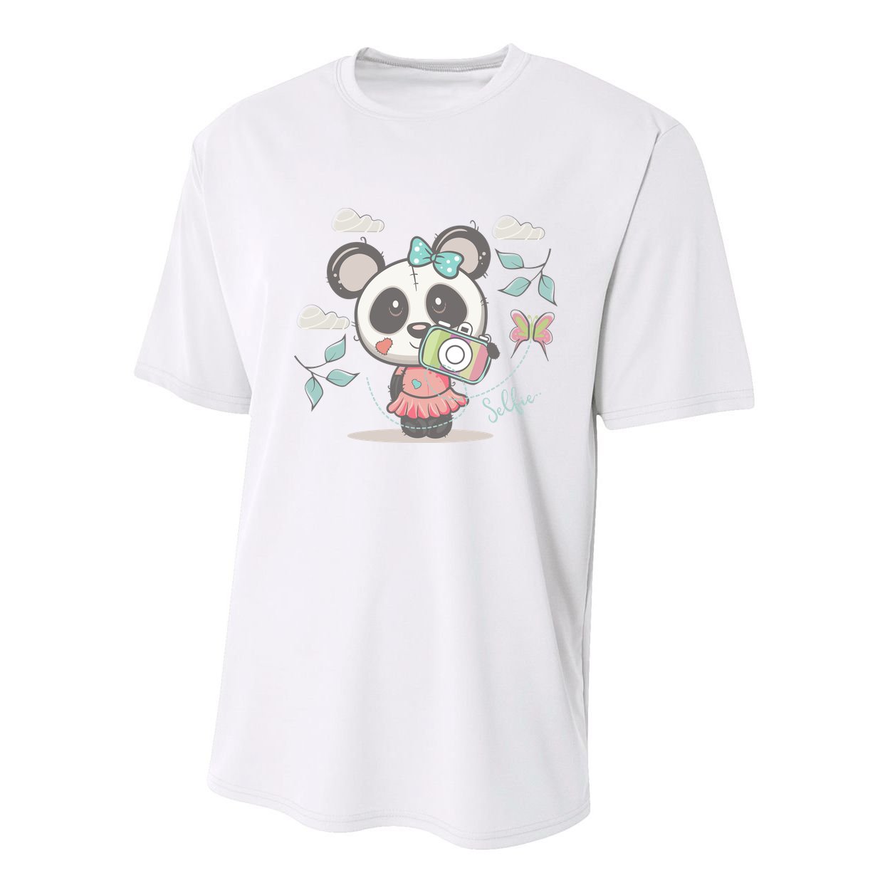 Cute Selfie Panda Girl Youth Performance Sprint T-Shirt