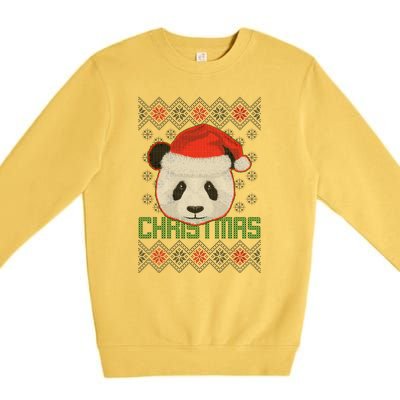 Cute Santa Panda Ugly Christmas Sweater Premium Crewneck Sweatshirt