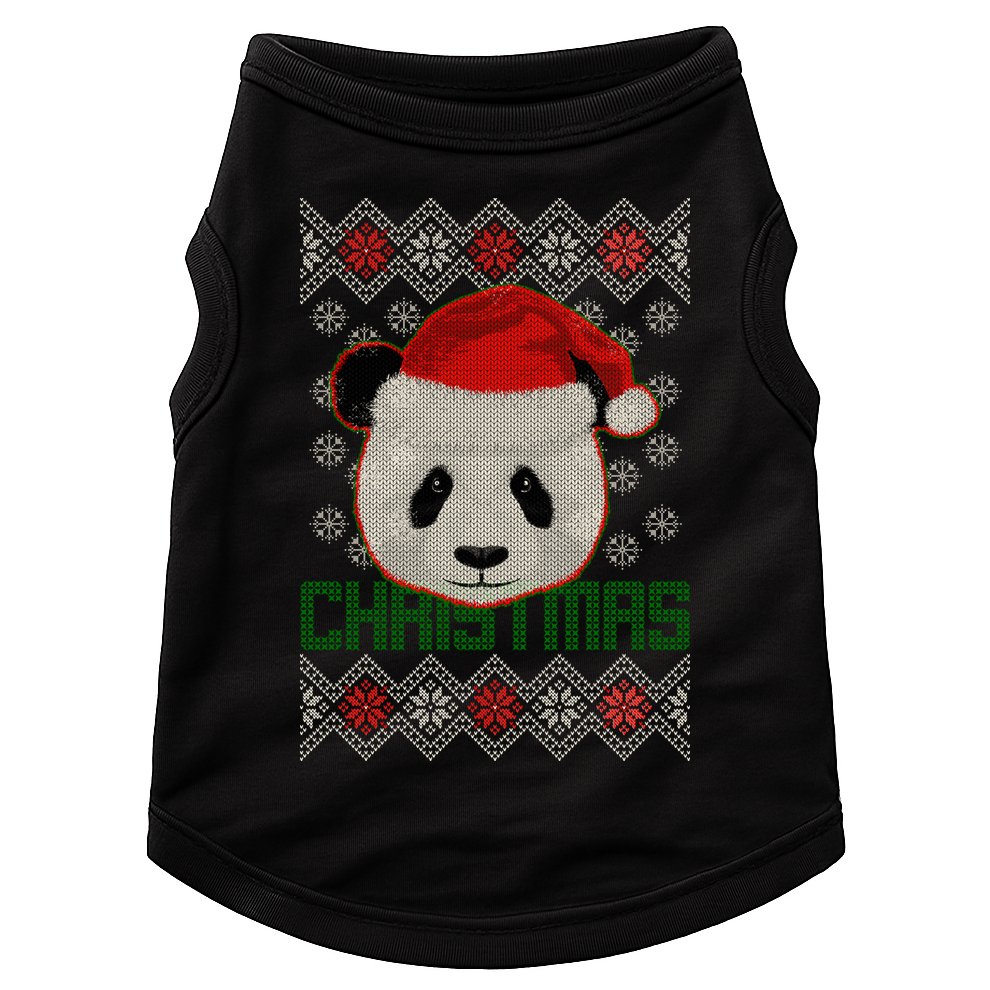 Cute Santa Panda Ugly Christmas Sweater Doggie Tank