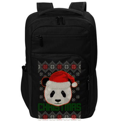 Cute Santa Panda Ugly Christmas Sweater Impact Tech Backpack