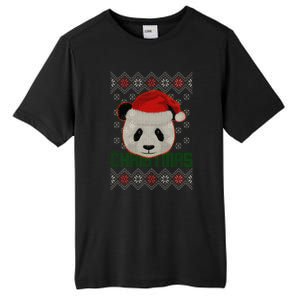 Cute Santa Panda Ugly Christmas Sweater Tall Fusion ChromaSoft Performance T-Shirt