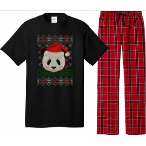 Cute Santa Panda Ugly Christmas Sweater Pajama Set