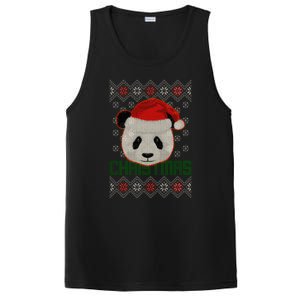 Cute Santa Panda Ugly Christmas Sweater PosiCharge Competitor Tank